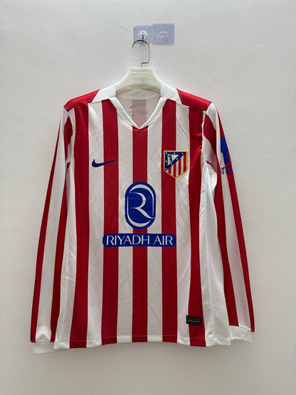 Atlético Madrid 25/26 Home Long Sleeve Football Shirt