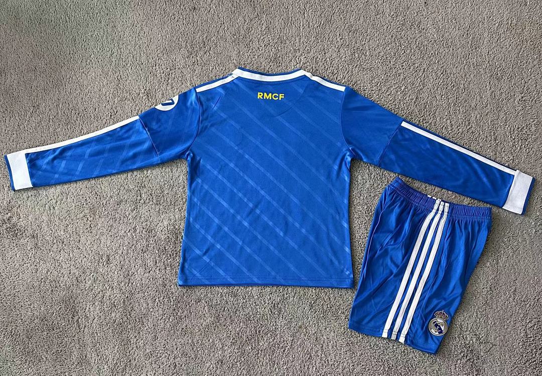 Kids Real Madrid 25/26 Third Long Sleeve Football Shirt
