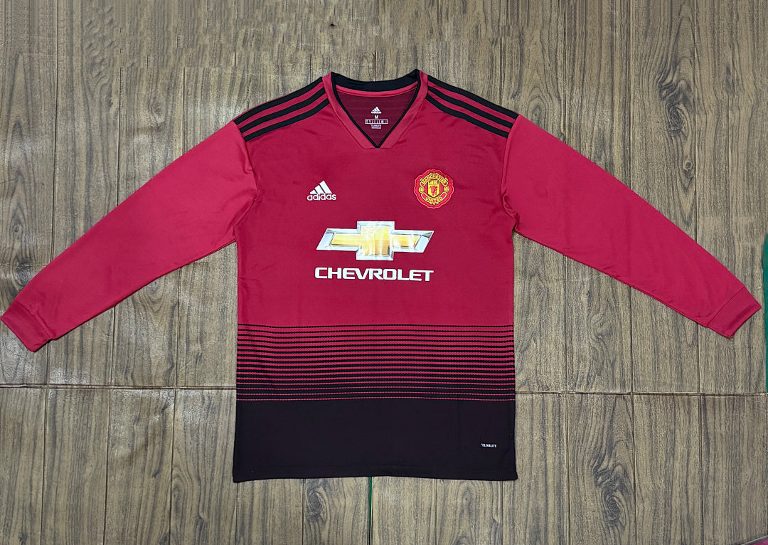 Manchester United 18/19 Home Long Sleeve Football Shirt