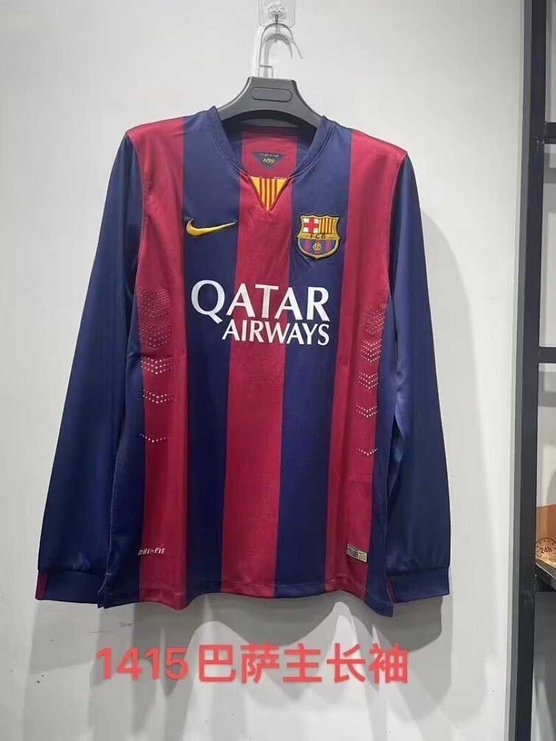 Barcelona 14/15 Home Long Sleeve Football Shirt