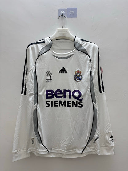Real Madrid 06/07 Home Long Sleeve Football Shirt