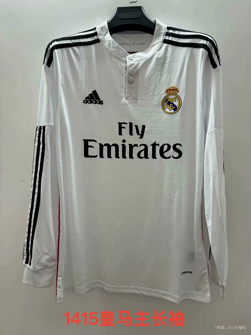 Real Madrid 14/15 Home Long Sleeve Football Shirt