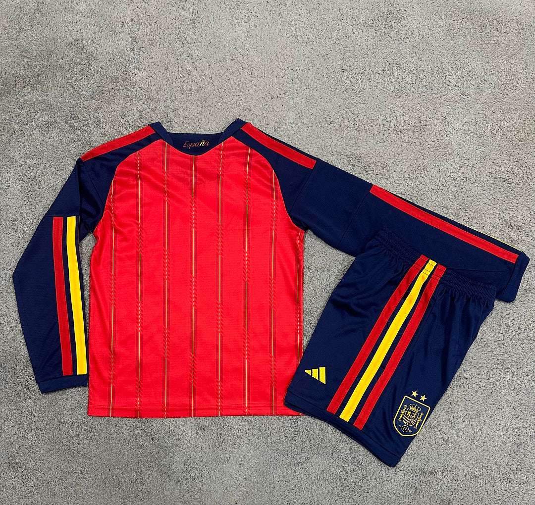 Spain 26/27 Home Two Stars Long Sleeve Football Shirt