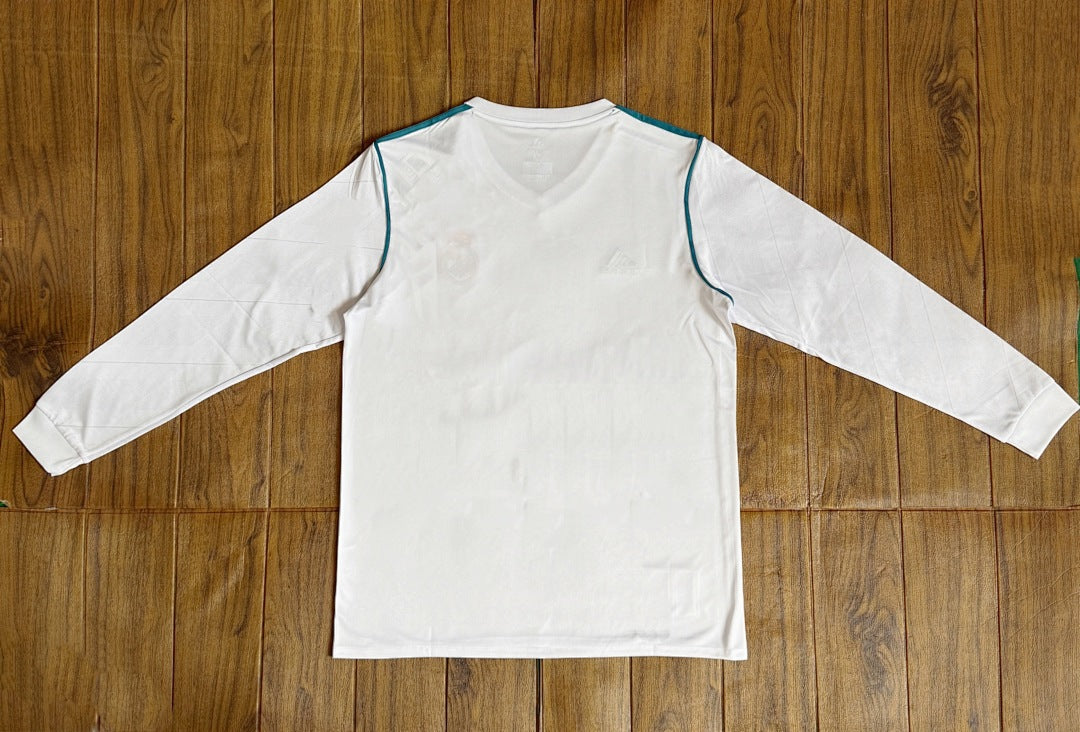 Real Madrid 17/18 Home Long Sleeve Football Shirt