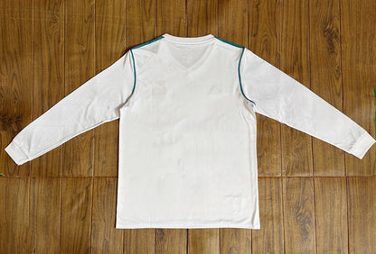 Real Madrid 17/18 Home Long Sleeve Football Shirt