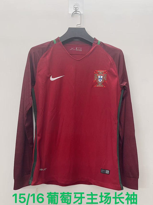 Portugal 15/16 Home Long Sleeve Football Shirt