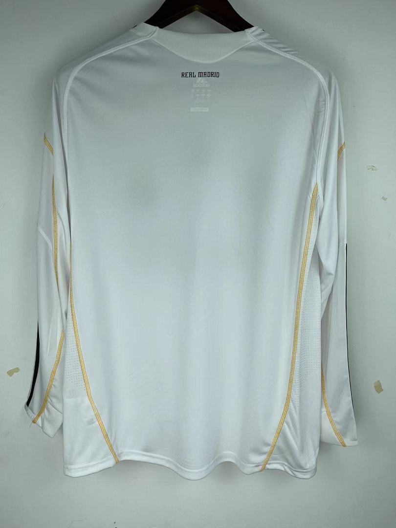 Real Madrid 09/10 Home Long Sleeve Football Shirt