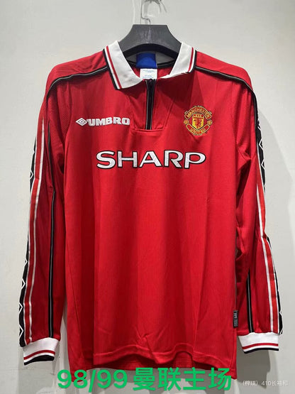 Manchester United 98/99 Home Long Sleeve Football Shirt