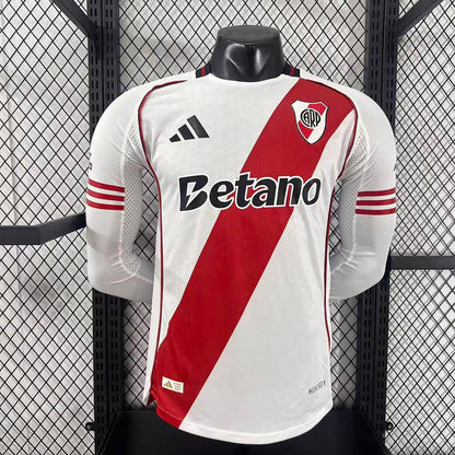 River Plate 25/26 Home Long Sleeve Football Shirt