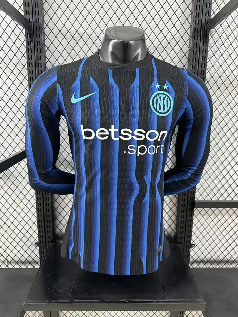 Inter Milan 25/26 Home Long Sleeve Football Shirt