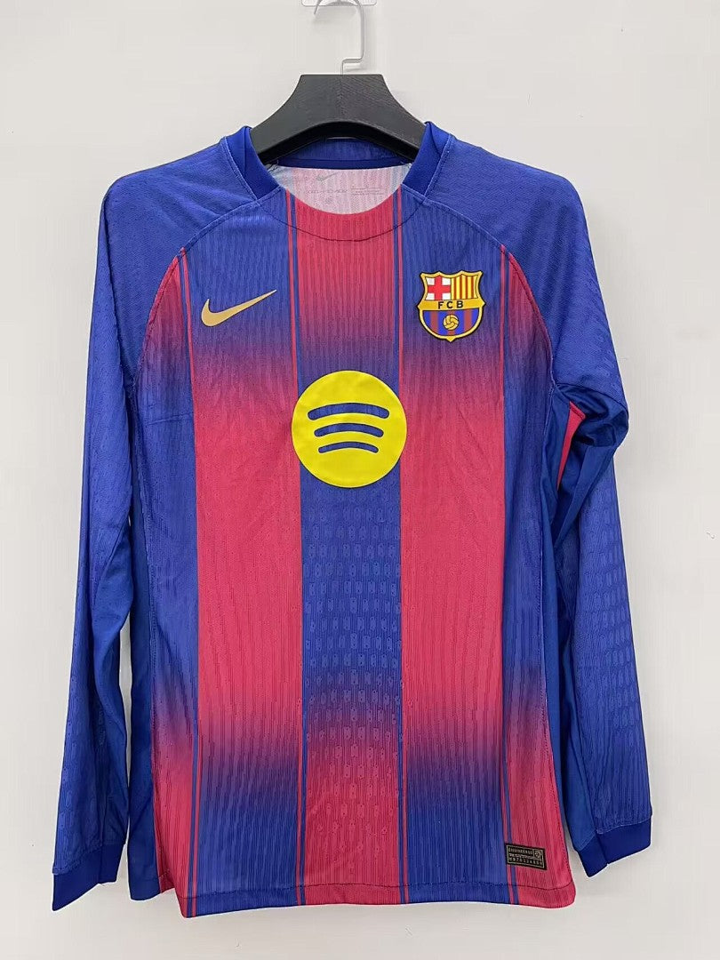 Barcelona 25/26 Home Long Sleeve Player Version Football Shirt