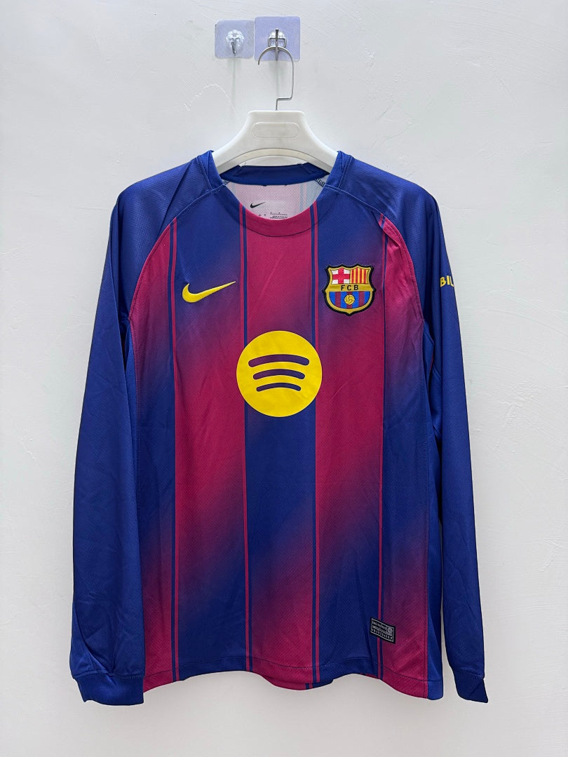 Barcelona 25/26 Home Long Sleeve Football Shirt