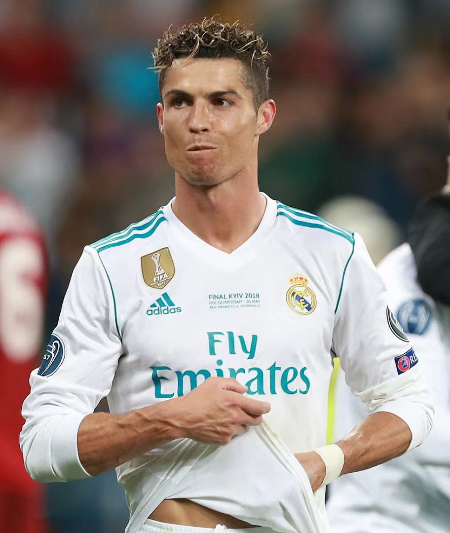Real Madrid 17/18 Home Player Version Long Sleeve Football Shirt