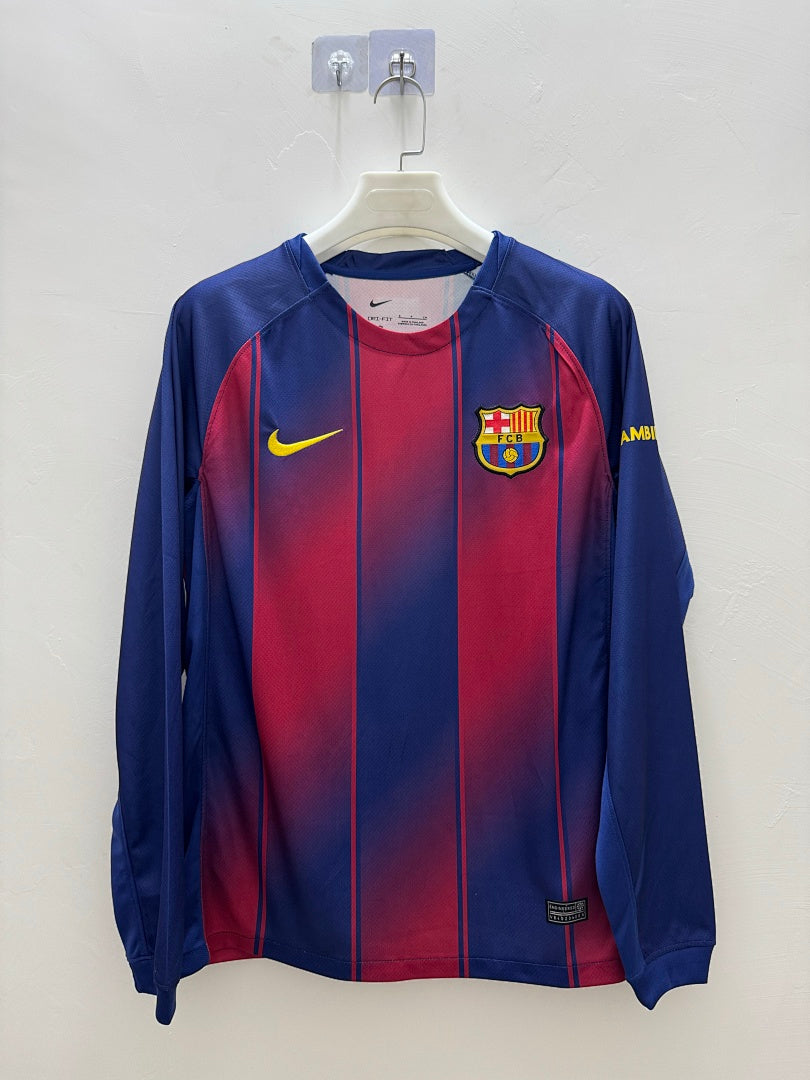 Barcelona 25/26 Home Long Sleeve Football Shirt