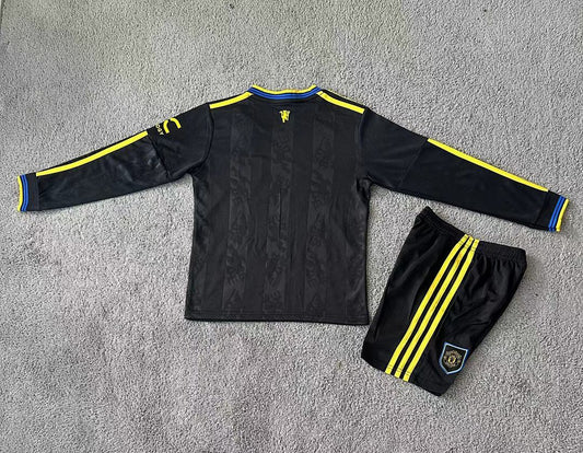Kids Manchester United 25/26 Third Long Sleeve Football Shirt