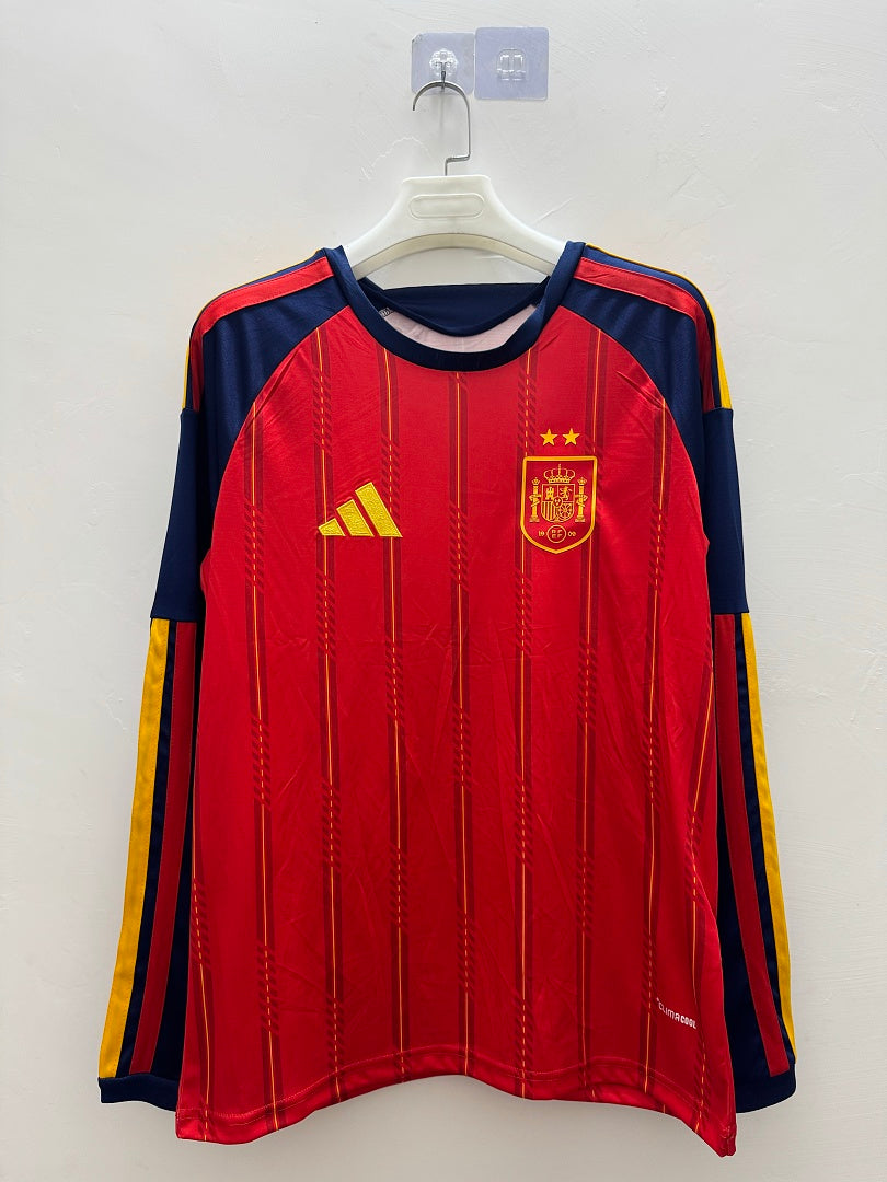 Spain 26/27 Home Two Stars Long Sleeve Football Shirt