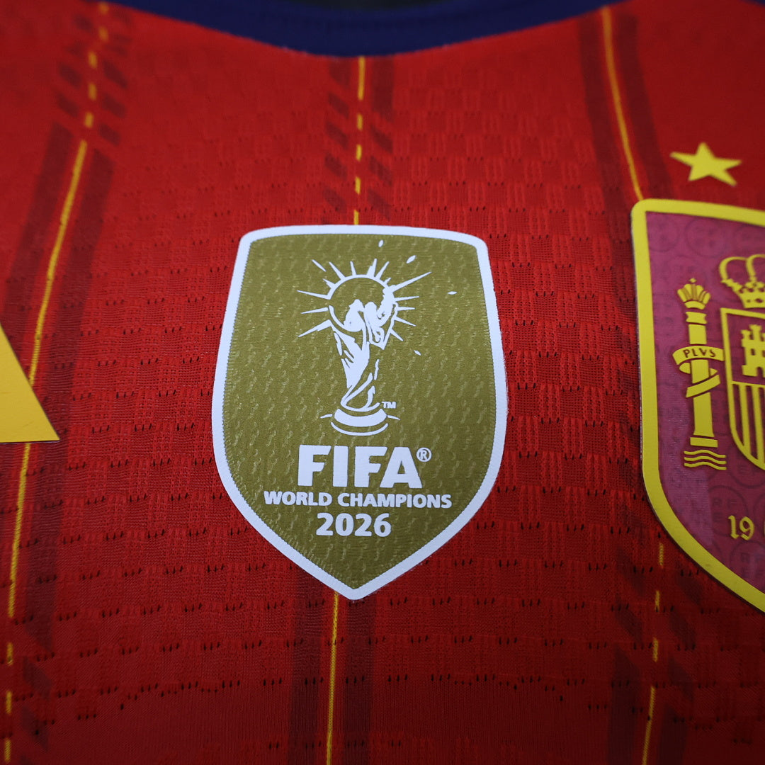 Spain 26/27 Home Two Stars Long Sleeve Football Shirt