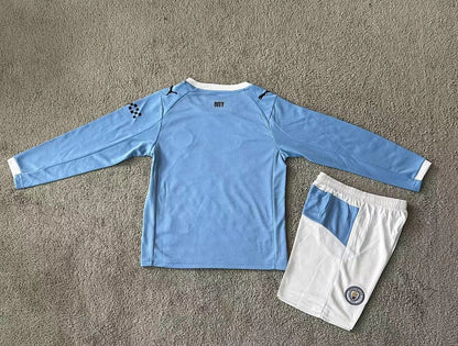 Kids Manchester City 25/26 Home Long Sleeve Football Shirt
