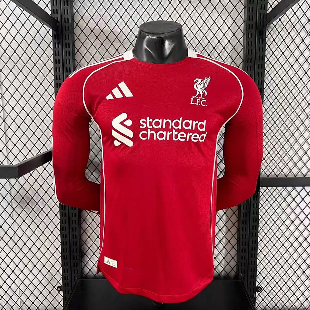 Liverpool 25/26 Home Long Sleeve Football Shirt