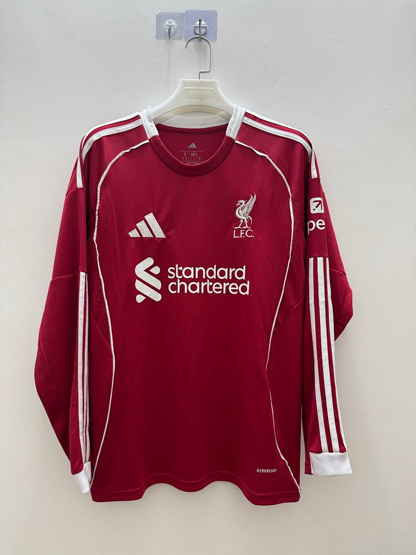 Liverpool 25/26 Home Long Sleeve Football Shirt