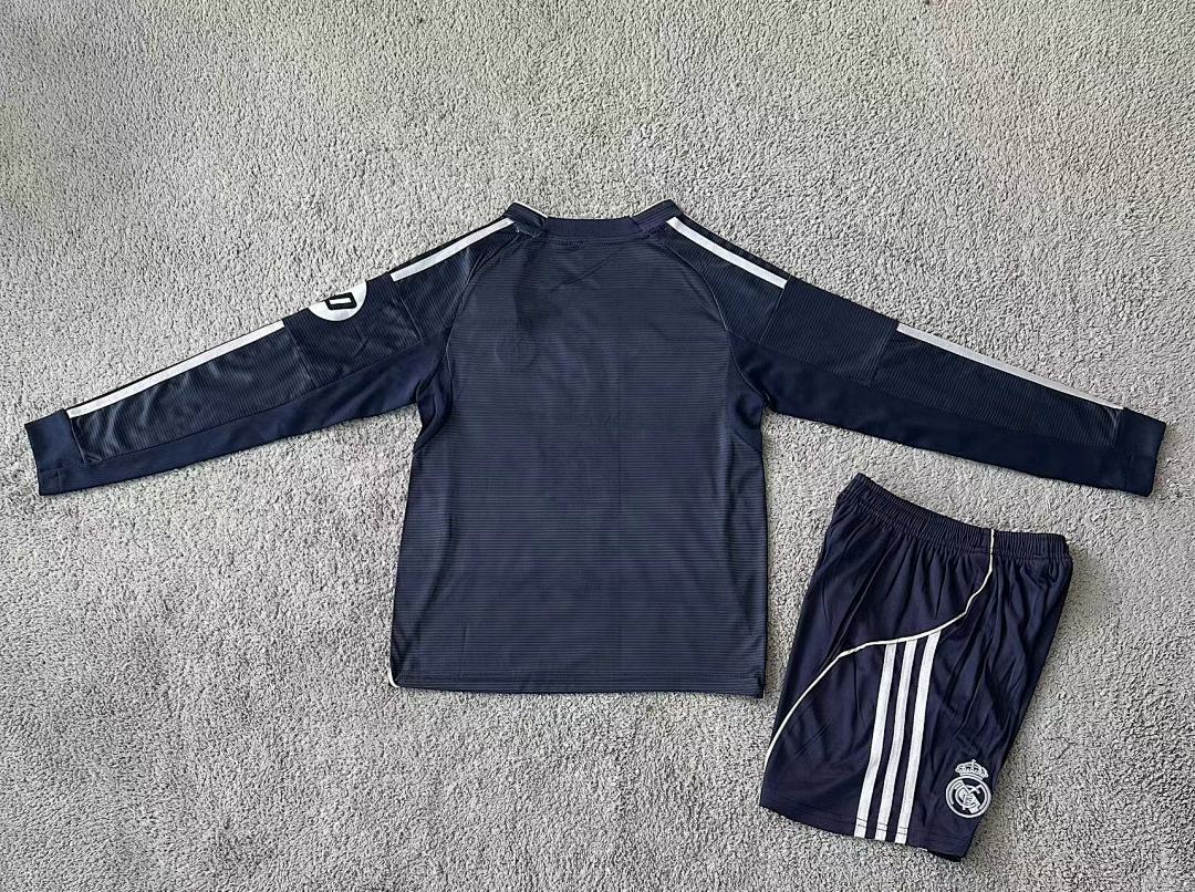 Kids Real Madrid 25/26 Away Long Sleeve Football Shirt