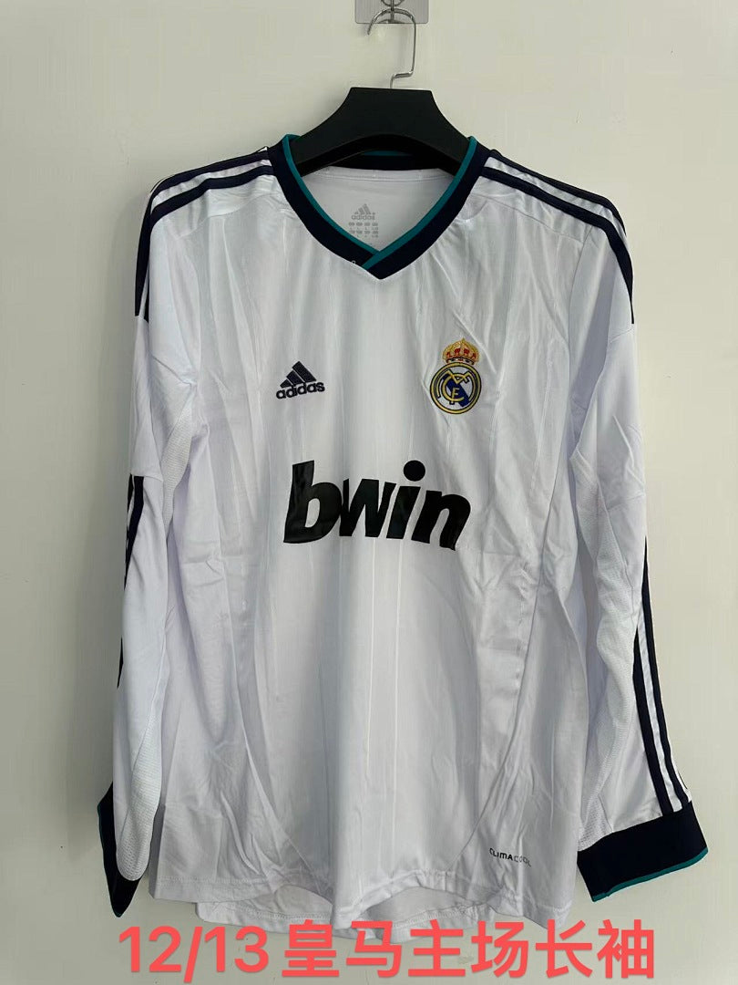 Real Madrid 12/13 Home Long Sleeve Football Shirt