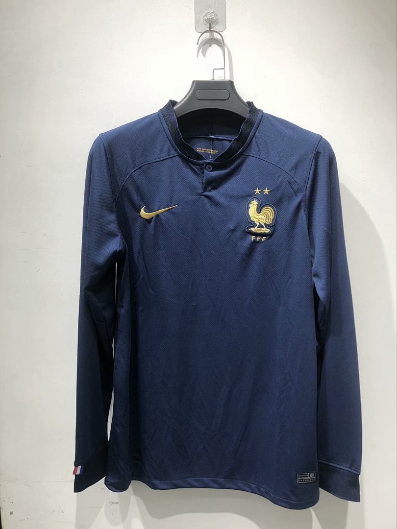 France 22/23 Home Long Sleeve Football Shirt