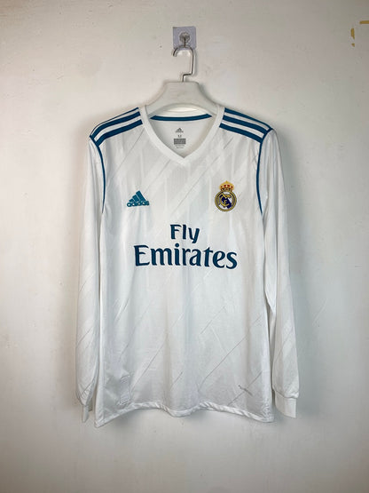 Real Madrid 17/18 Home Long Sleeve Football Shirt