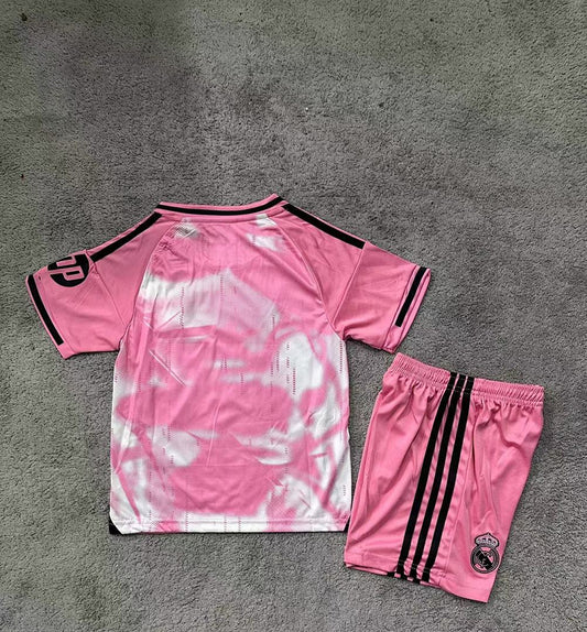 Kids Real Madrid 25/26 Goalkeeper Pink Football Shirt