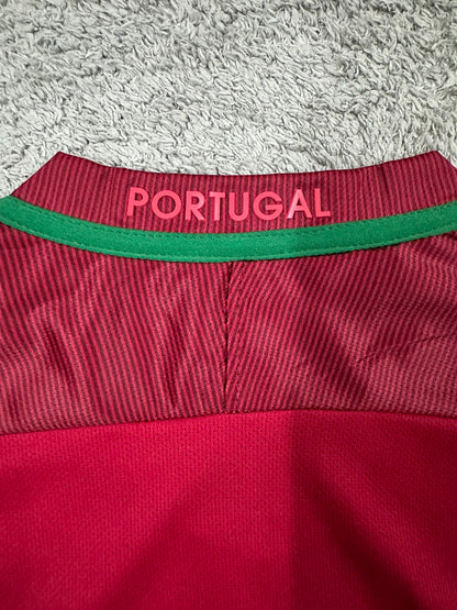 Kids Retro Portugal 2016 Home Football Shirt
