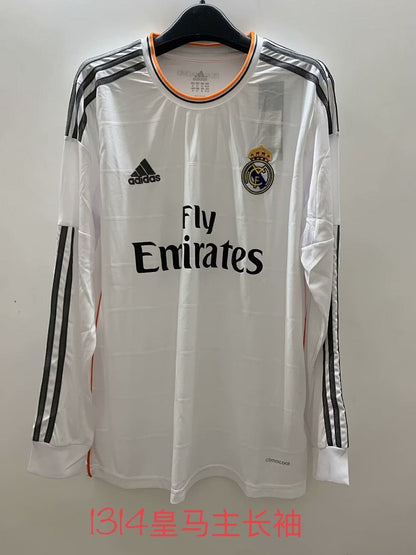 Real Madrid 13/14 Home Long Sleeve Football Shirt