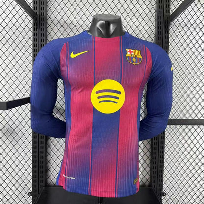 Barcelona 25/26 Home Long Sleeve Football Shirt