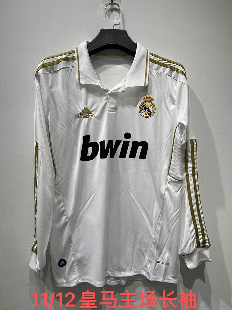 Real Madrid 11/12 Home Long Sleeve Football Shirt