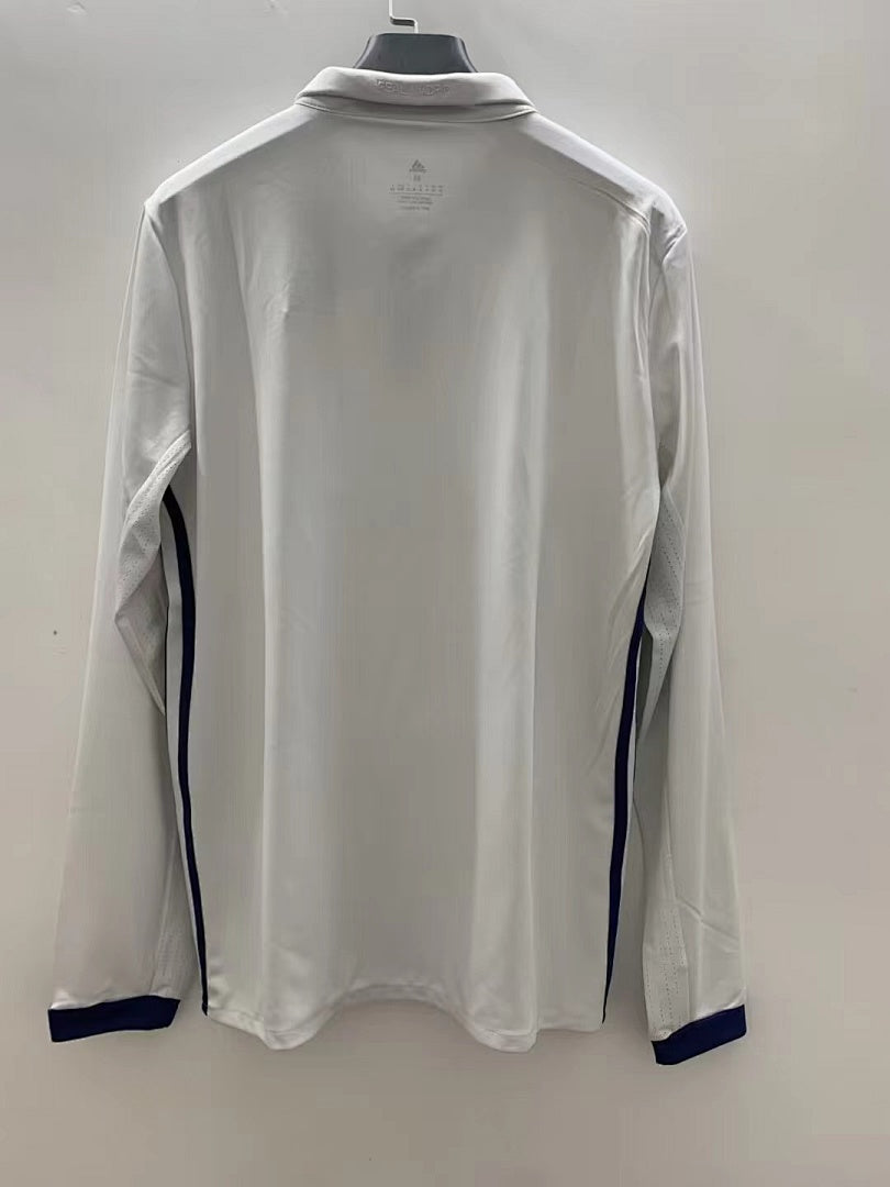 Real Madrid 16/17 Home Long Sleeve Football Shirt