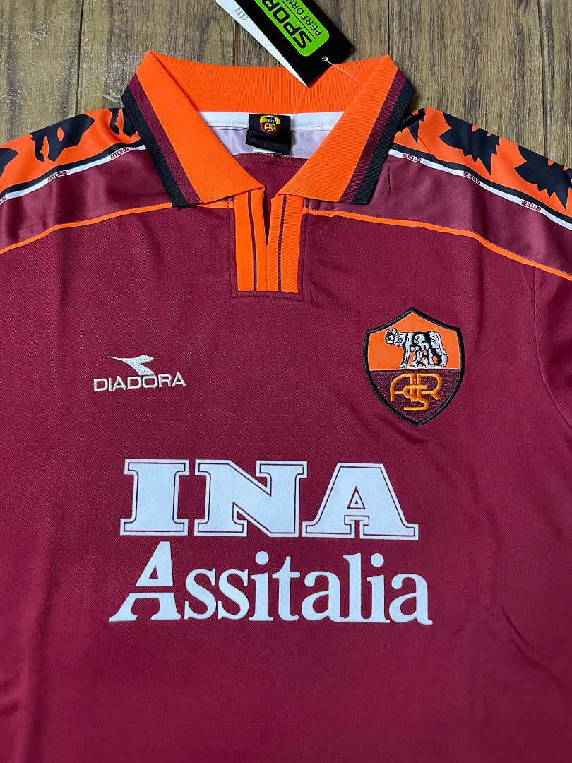 Roma 98/99 Home Long Sleeve Football Shirt
