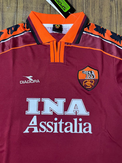 Roma 98/99 Home Long Sleeve Football Shirt