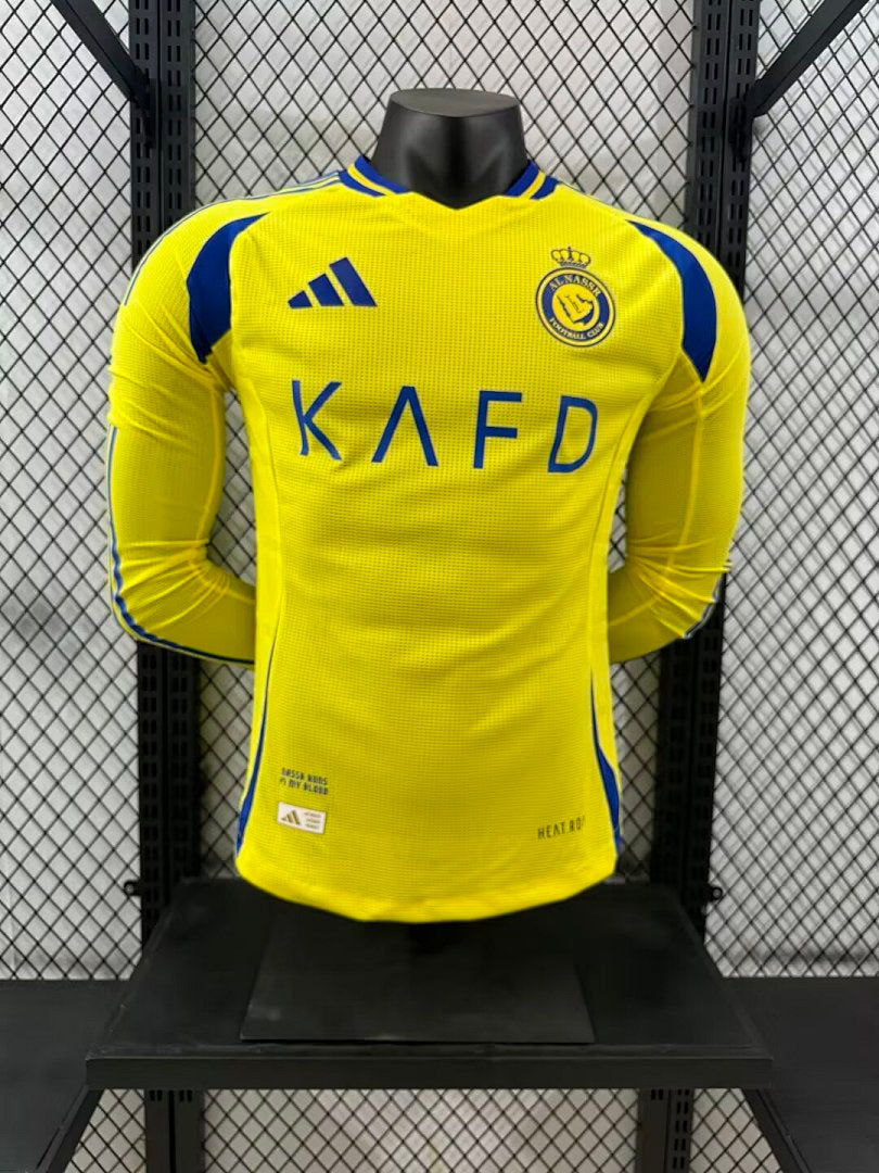 Al Nassr 24/25 Home Long Sleeve Football Shirt