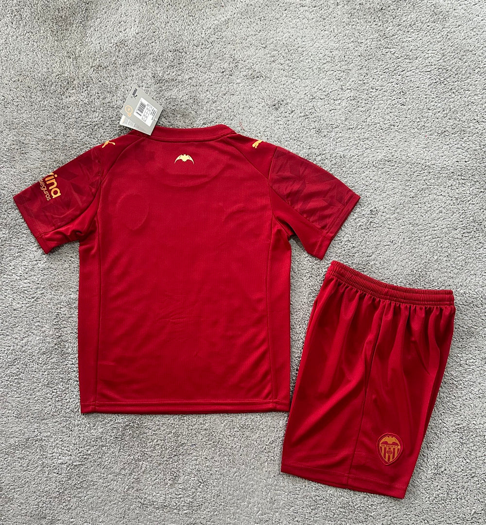 Kids Valencia 25/26 Red Football Shirt