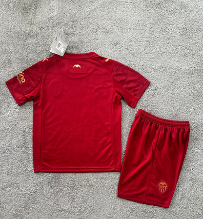 Kids Valencia 25/26 Red Football Shirt