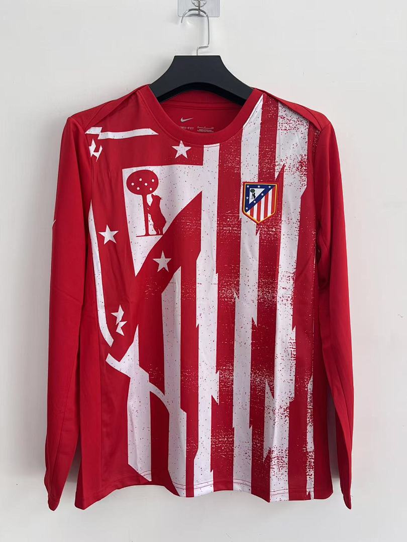 Atlético Madrid 25/26 Home Long Sleeve Football Shirt