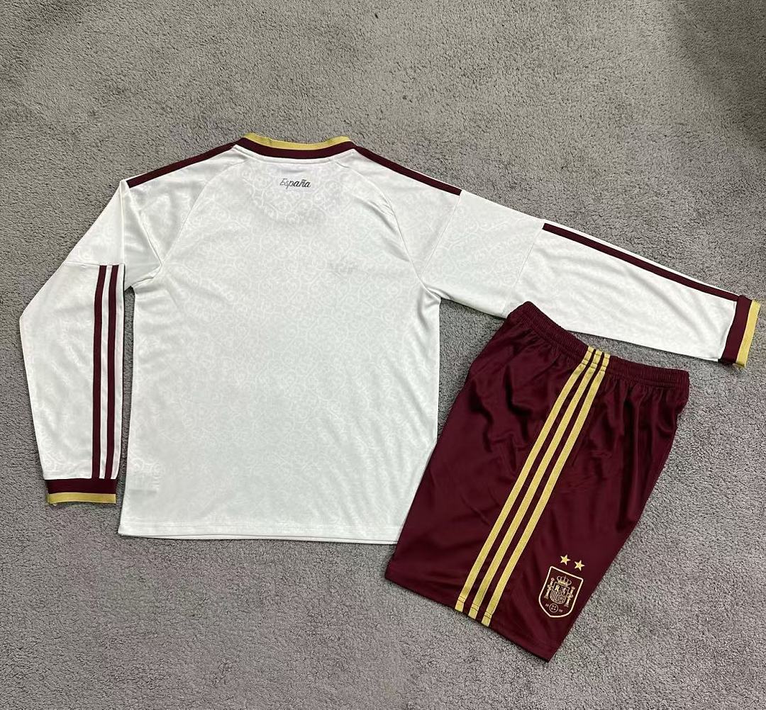 Spain 26/27 Away Two Stars Long Sleeve Football Shirt