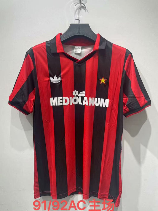 AC Milan 91/92 Home Football Shirt