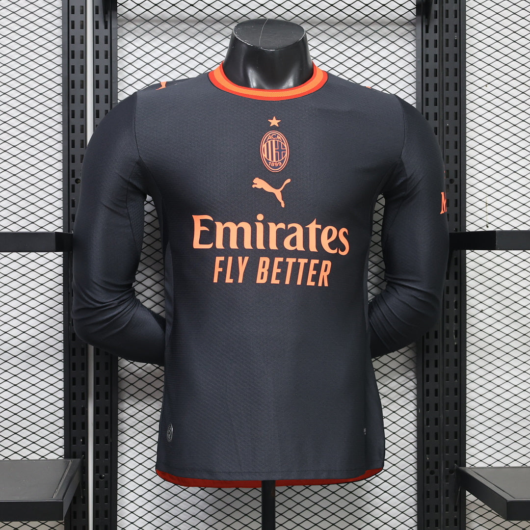 AC Milan 26/27 Third Black Long Sleeve Player Version Football Shirt