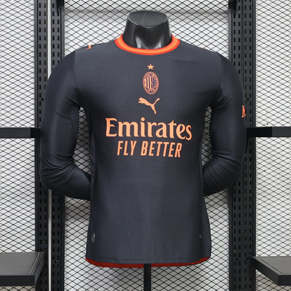 AC Milan 26/27 Third Black Long Sleeve Player Version Football Shirt
