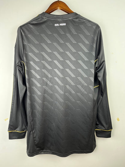 Real Madrid 11/12 Away Black Long Sleeve Football Shirt