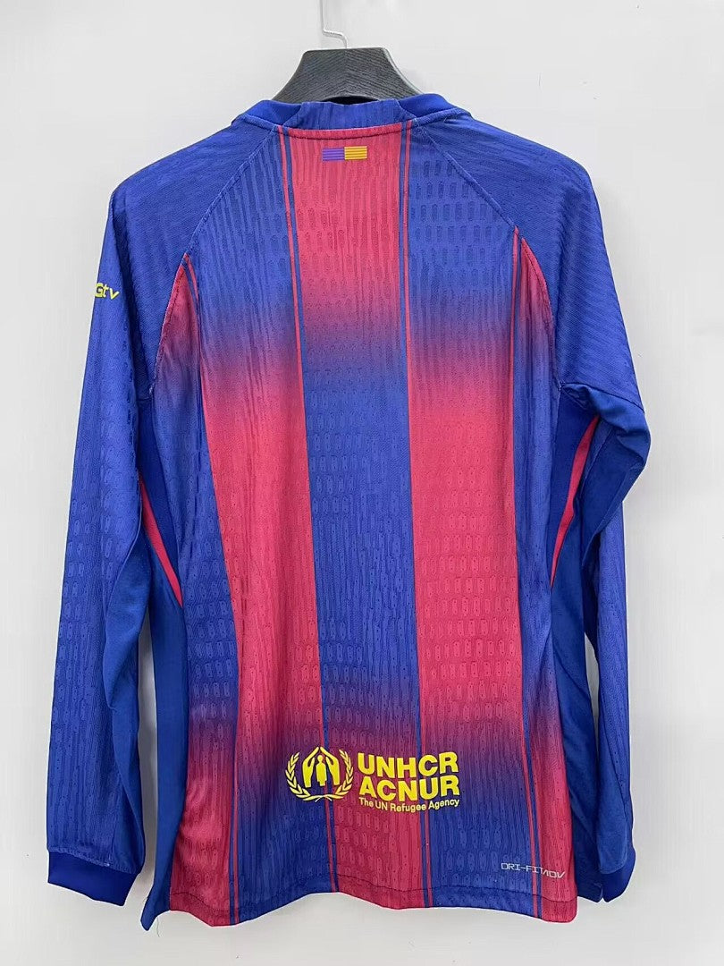 Barcelona 25/26 Home Long Sleeve Player Version Football Shirt