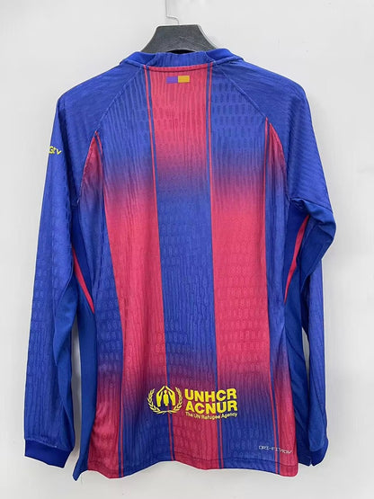 Barcelona 25/26 Home Long Sleeve Player Version Football Shirt