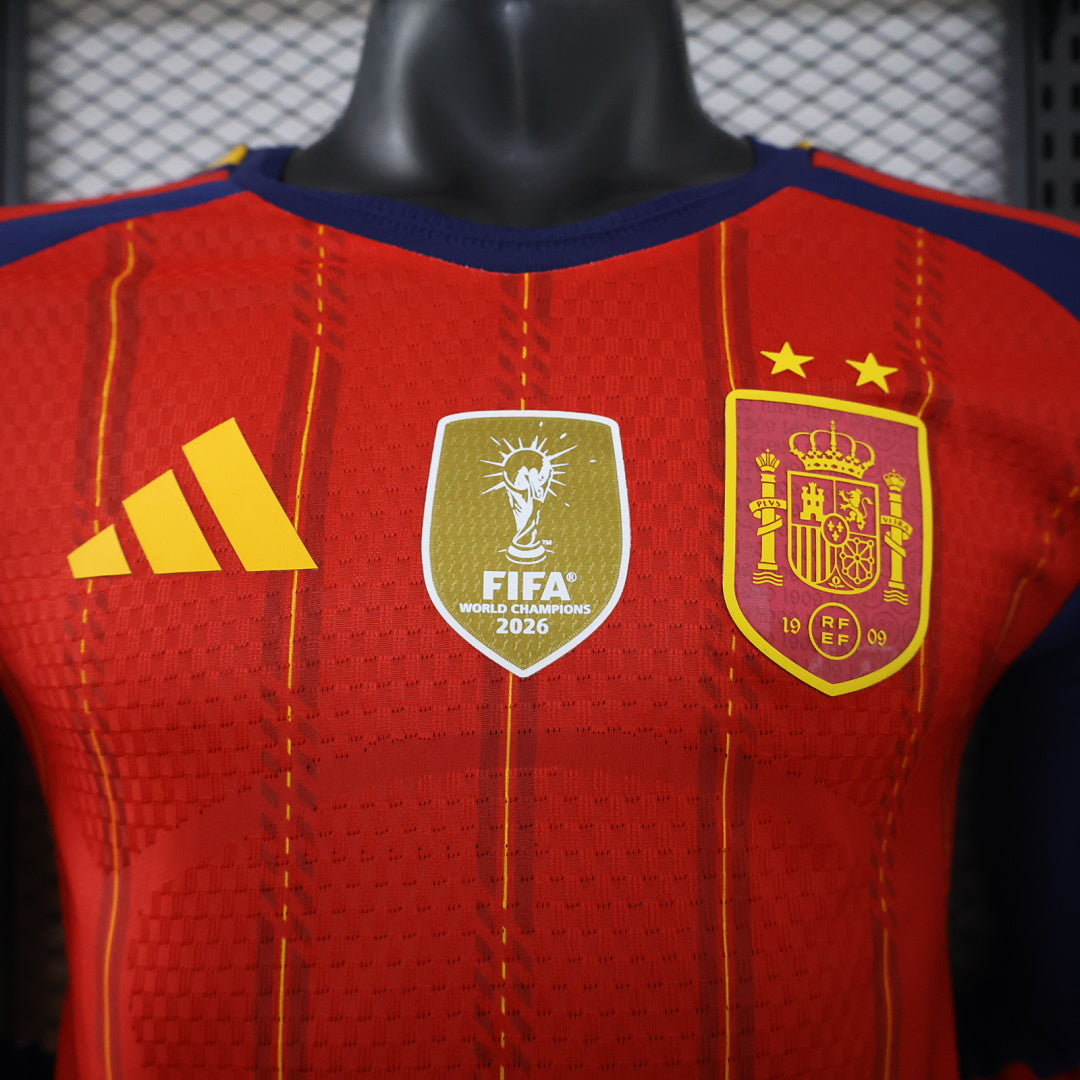Spain 26/27 Home Two Stars Long Sleeve Football Shirt