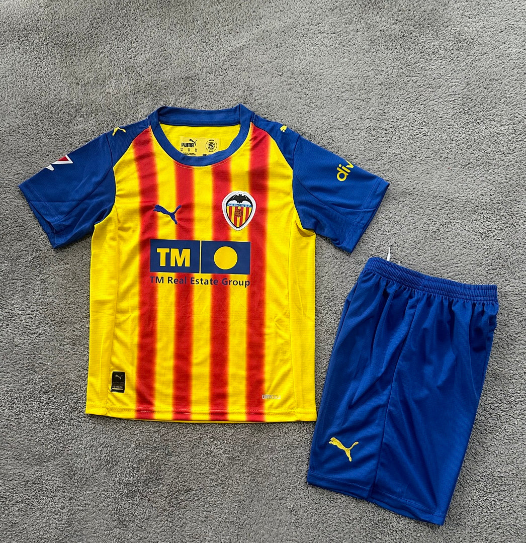Kids Valencia 25/26 Yellow Football Shirt