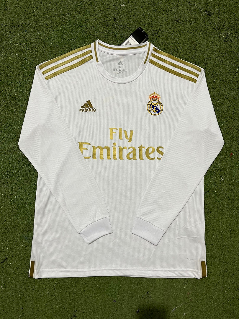 Real Madrid 19/20 Home Long Sleeve Football Shirt